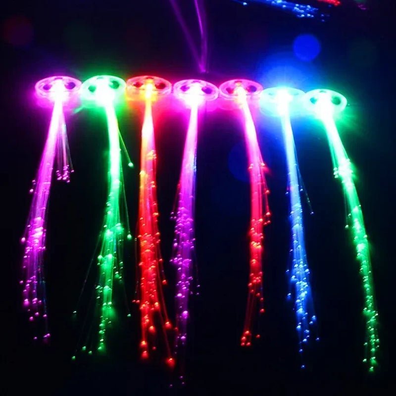 LED Fiber Optic Hair Clip – Glow - in - the - Dark - Toybase