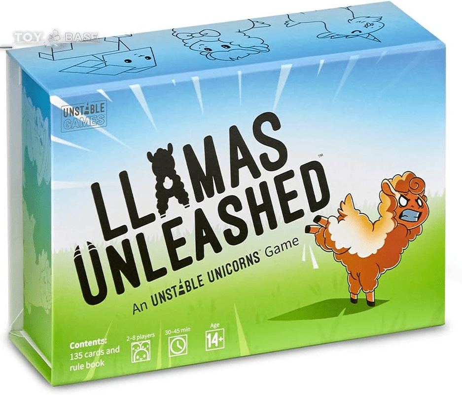 Llamas Unleashed Base Game - Strategize and Destroy Your Friends - 2-8 Players Ages 8+ - Great for Game Night - The Toy Base