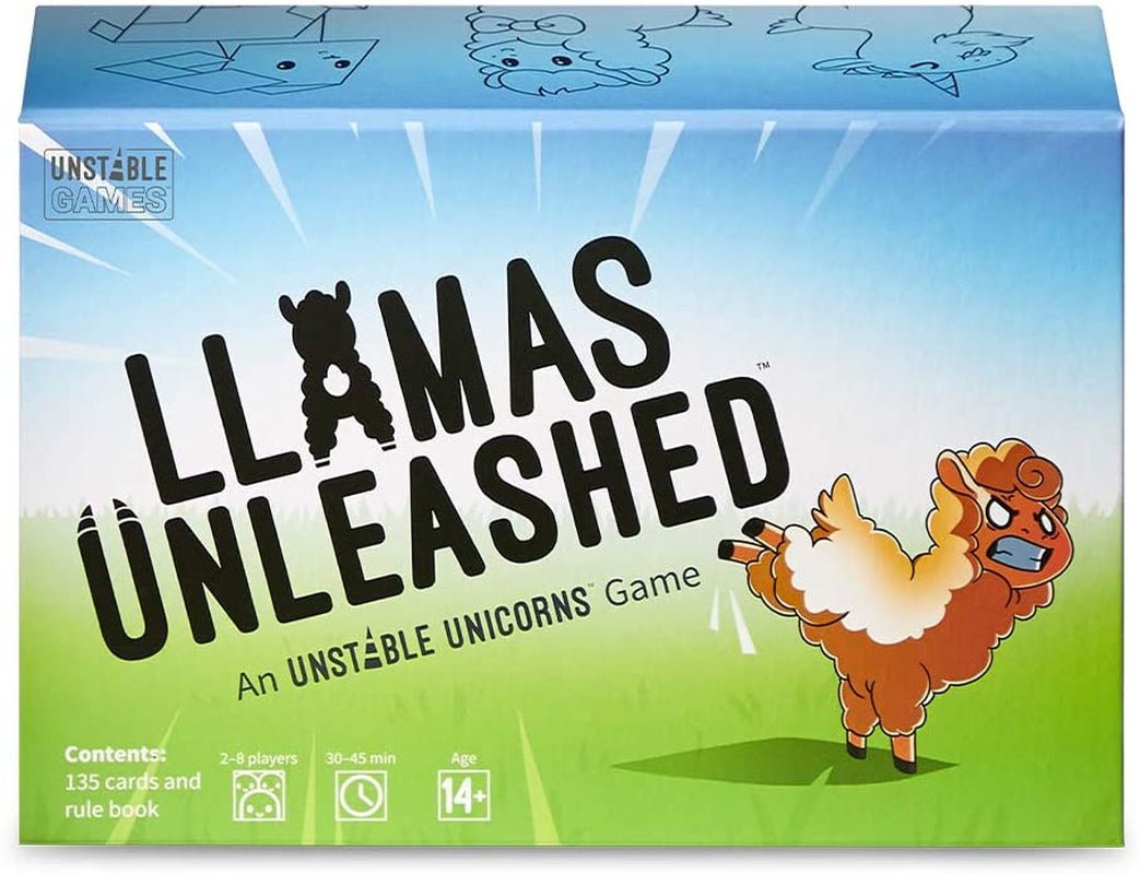 Llamas Unleashed Base Game - Strategize and Destroy Your Friends - 2-8 Players Ages 8+ - Great for Game Night - The Toy Base