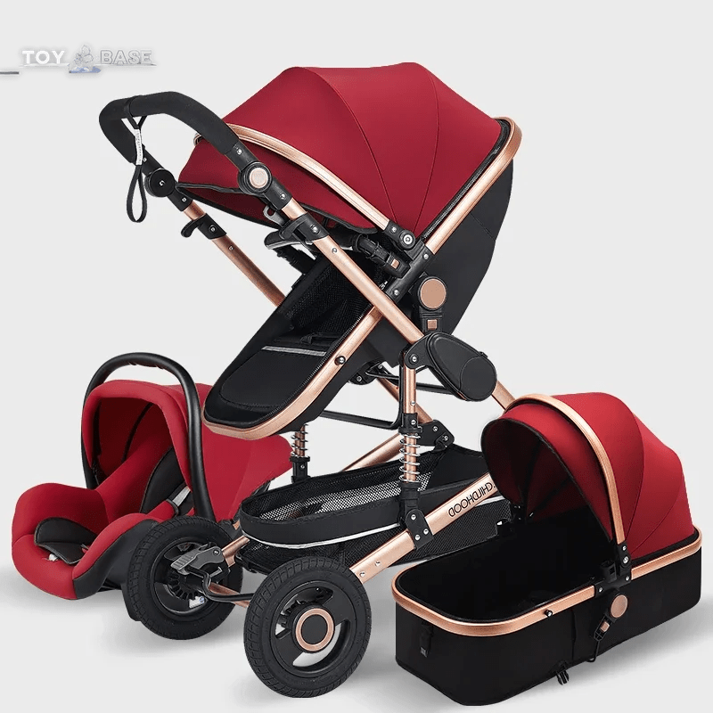 Luxury High Landscape Stroller (3 in 1) - The Toy Base