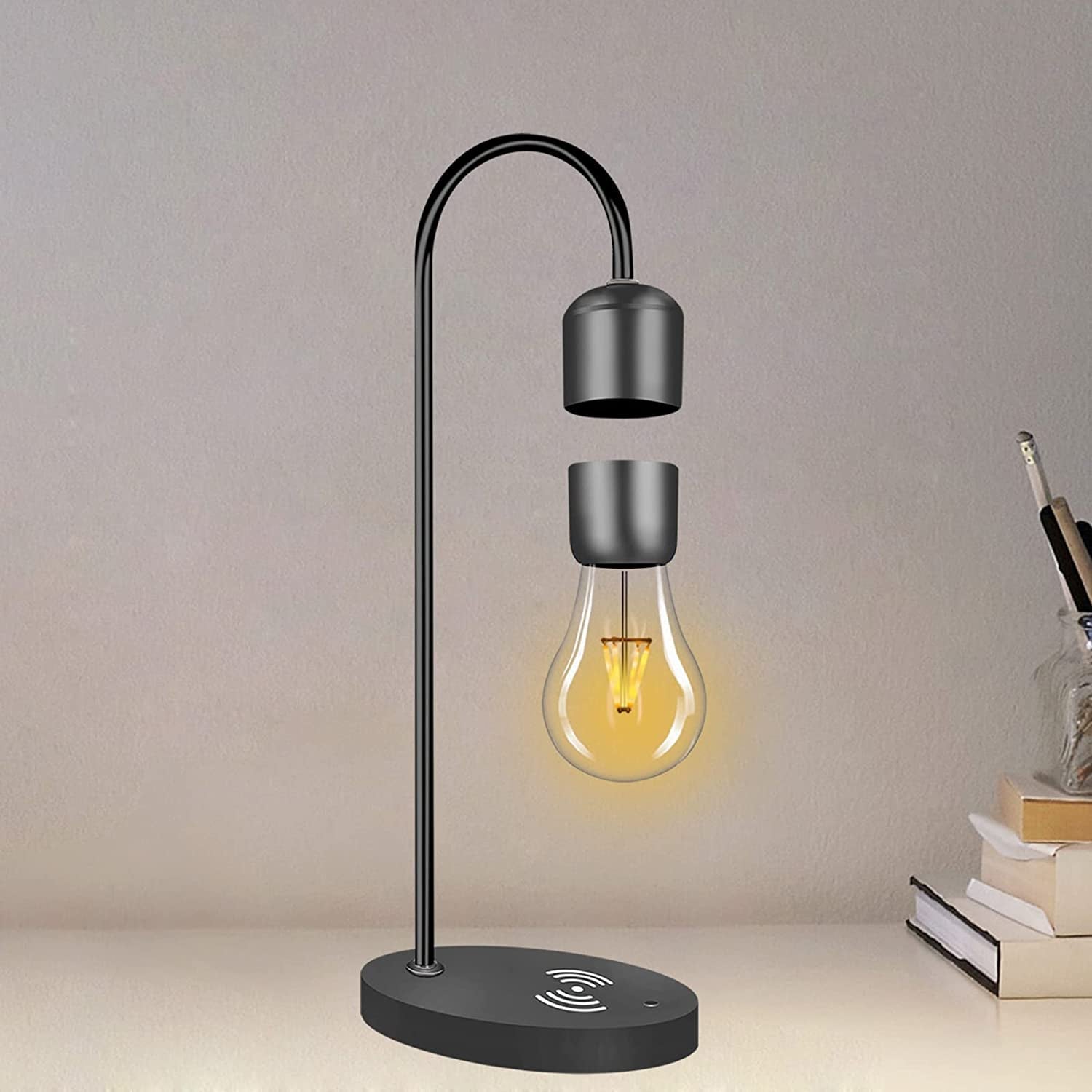 Magnetic Levitating Lamp with Wireless Phone Charger - The Toy Base