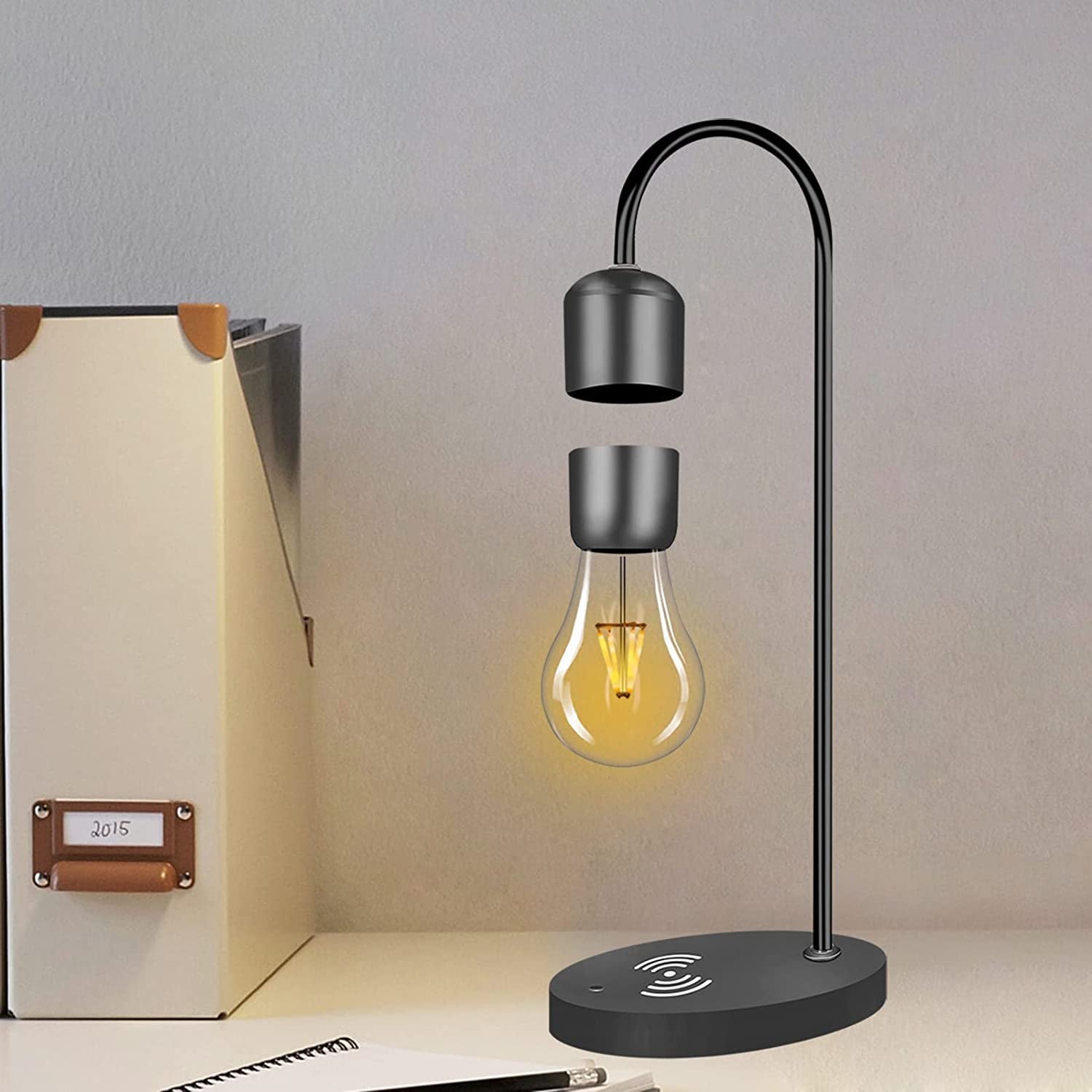 Magnetic Levitating Lamp with Wireless Phone Charger - The Toy Base