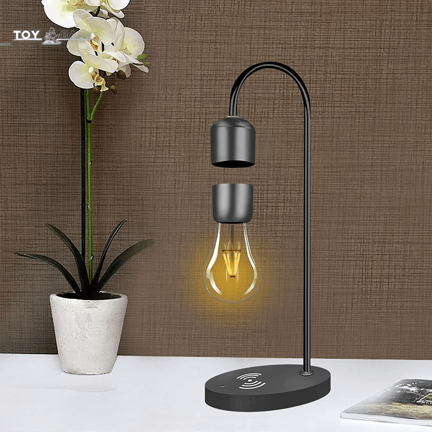 Magnetic Levitating Lamp with Wireless Phone Charger - The Toy Base