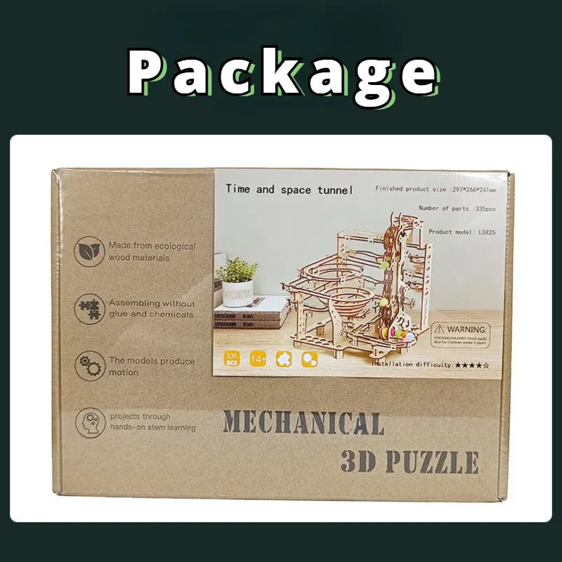 Marble Run Set (3D Wooden Puzzle) - The Toy Base