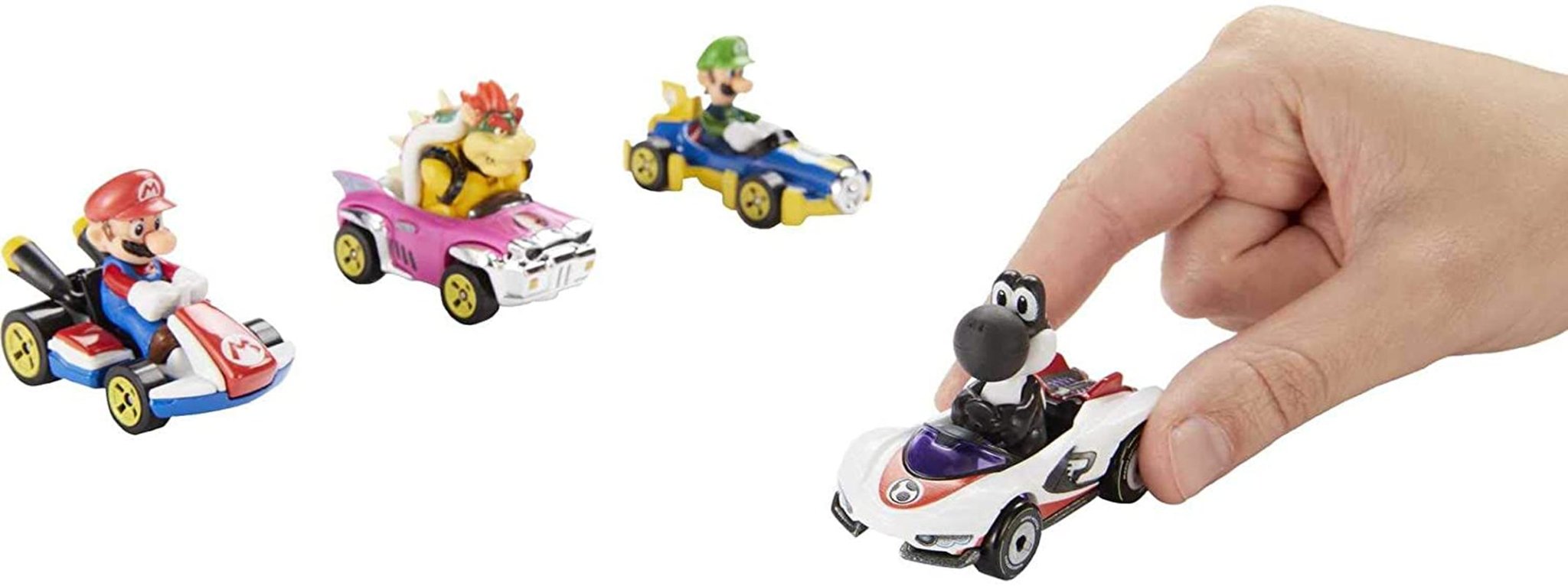 Mario Kart Characters and Karts as Die-Cast Toy Cars 4-Pack (Amazon Exclusive) - The Toy Base