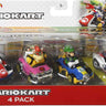 Mario Kart Characters and Karts as Die-Cast Toy Cars 4-Pack (Amazon Exclusive) - The Toy Base