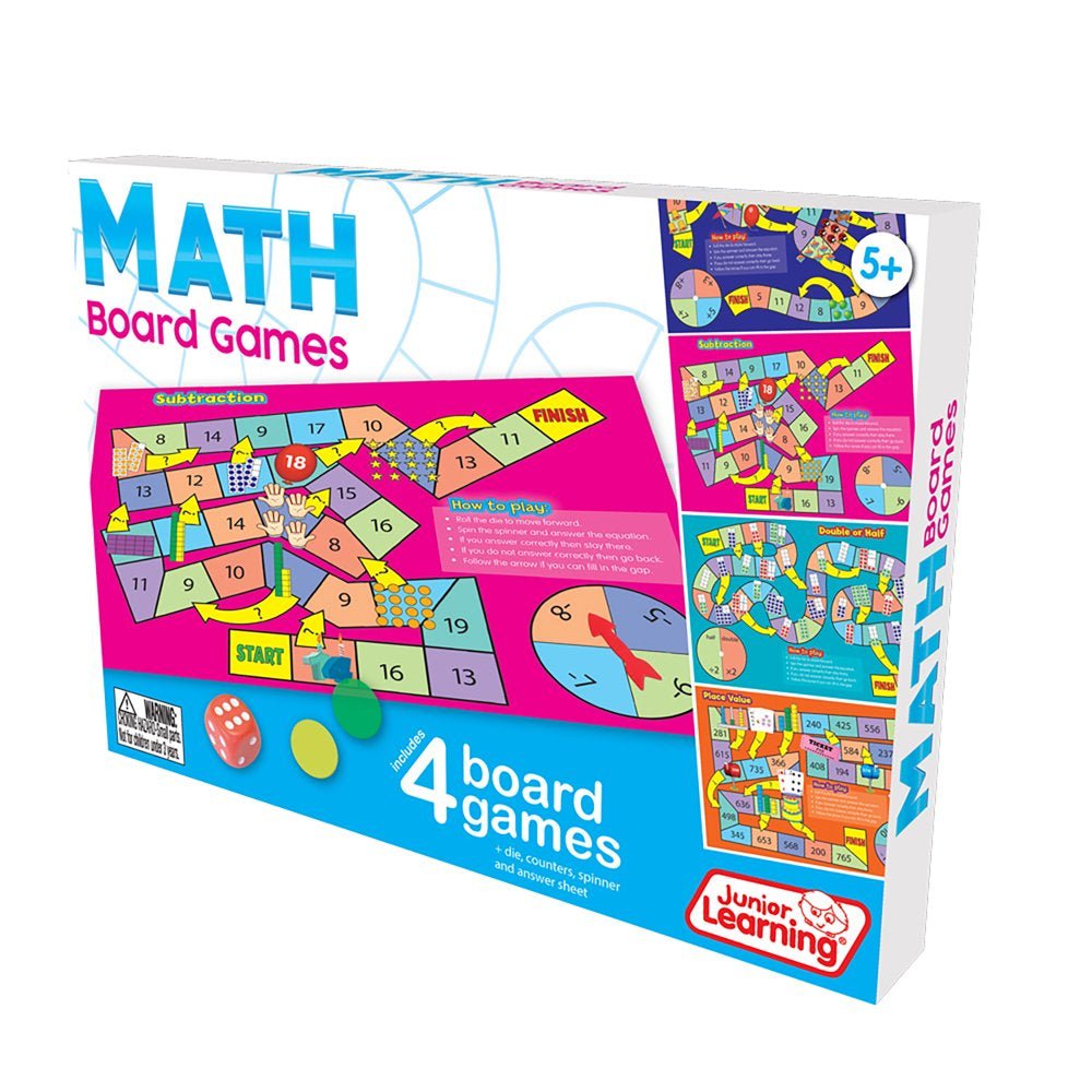 Math Board Games for Ages 5-6 Kindergarten Grade 1 Learning, Math, Perfect for Home School, Educational Resources - The Toy Base