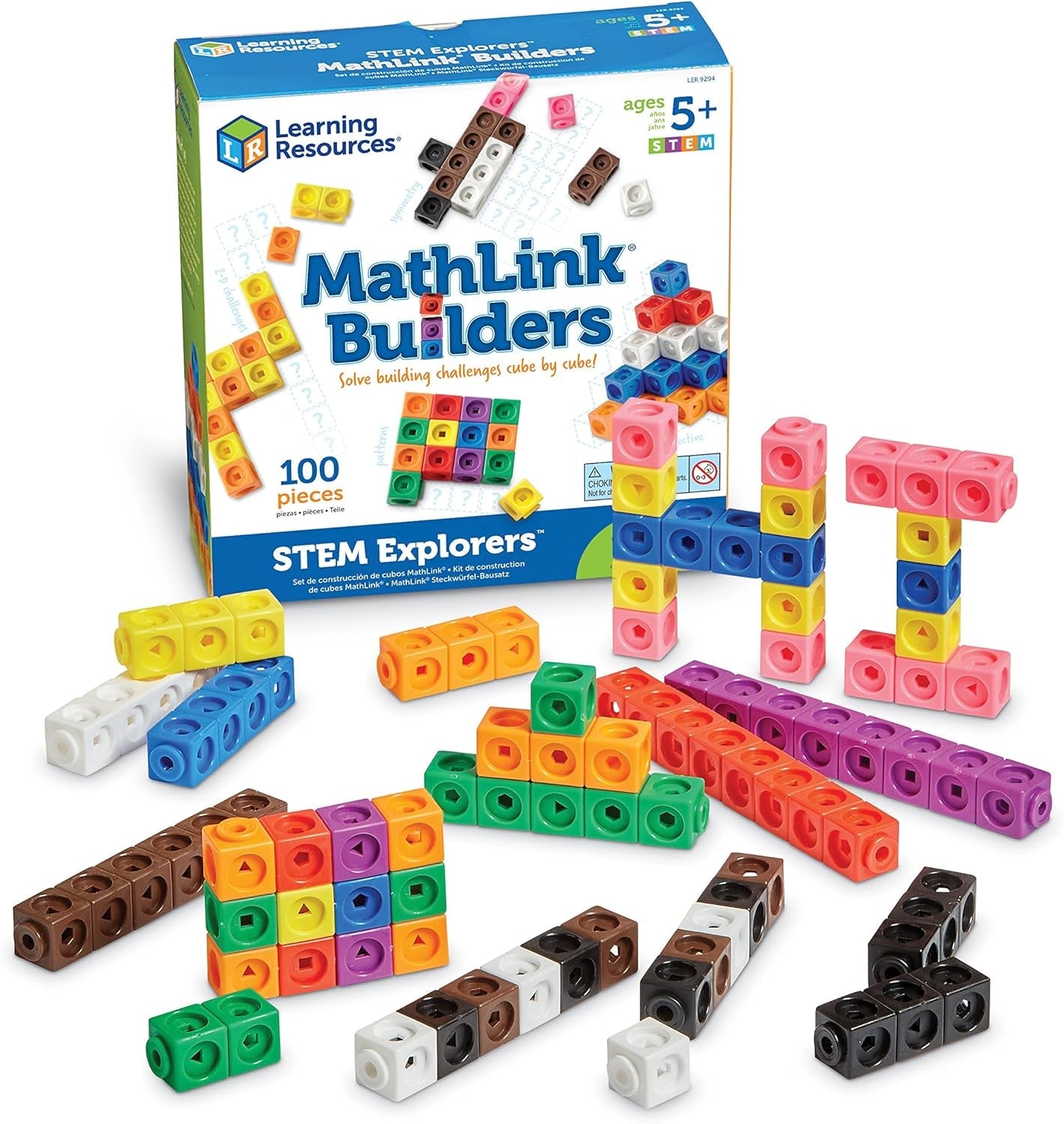 Mathlink Builders - 100 Pieces, Ages 5+, Linking Cubes, Connecting Cubes - The Toy Base