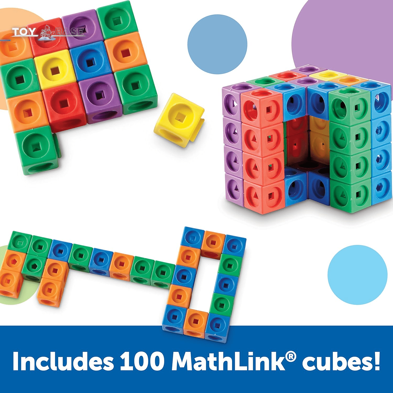 Mathlink Builders - 100 Pieces, Ages 5+, Linking Cubes, Connecting Cubes - The Toy Base