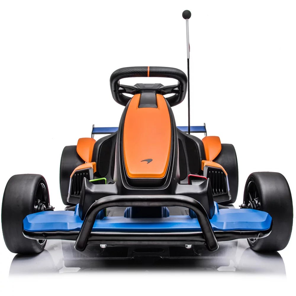 Mclaren Go Kart - 24V Battery Powered - Ride on Car with Bluetooth Function - Safety Belt, LED Lights - I Love 💕