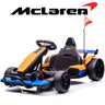 Mclaren Go Kart - 24V Battery Powered - Ride on Car with Bluetooth Function - Safety Belt, LED Lights - I Love 💕