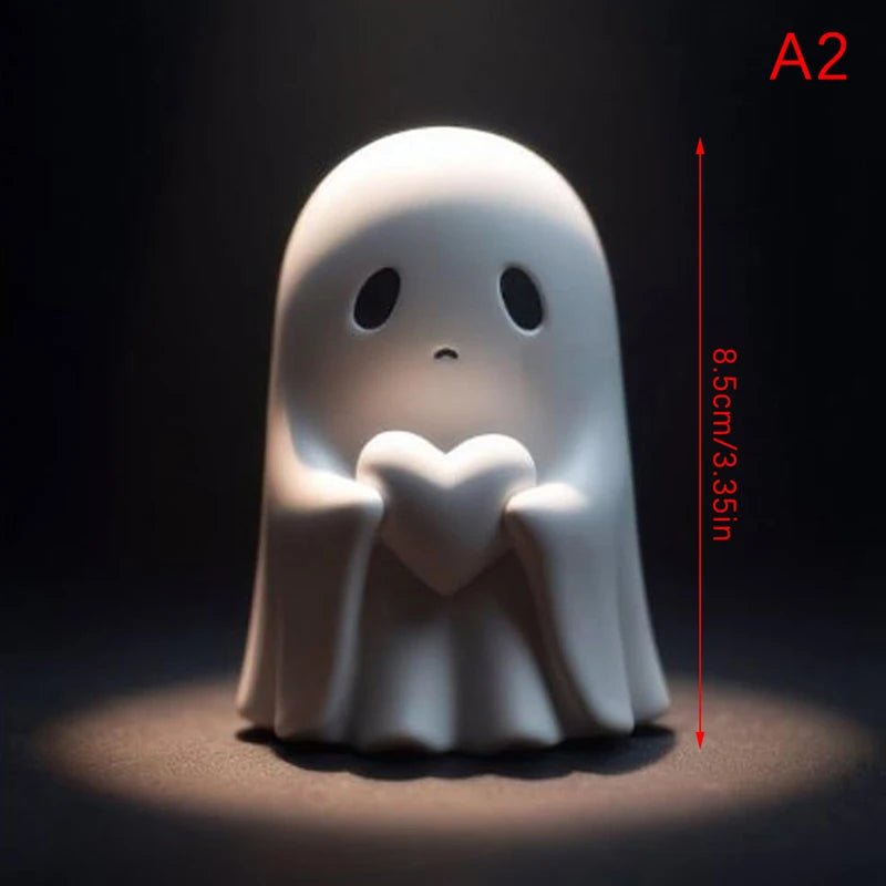 Middle Finger Cute Ghost Statue – Fun Halloween Home Decoration - Toybase