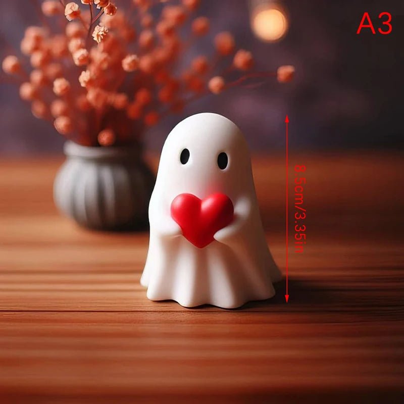 Middle Finger Cute Ghost Statue – Fun Halloween Home Decoration - Toybase