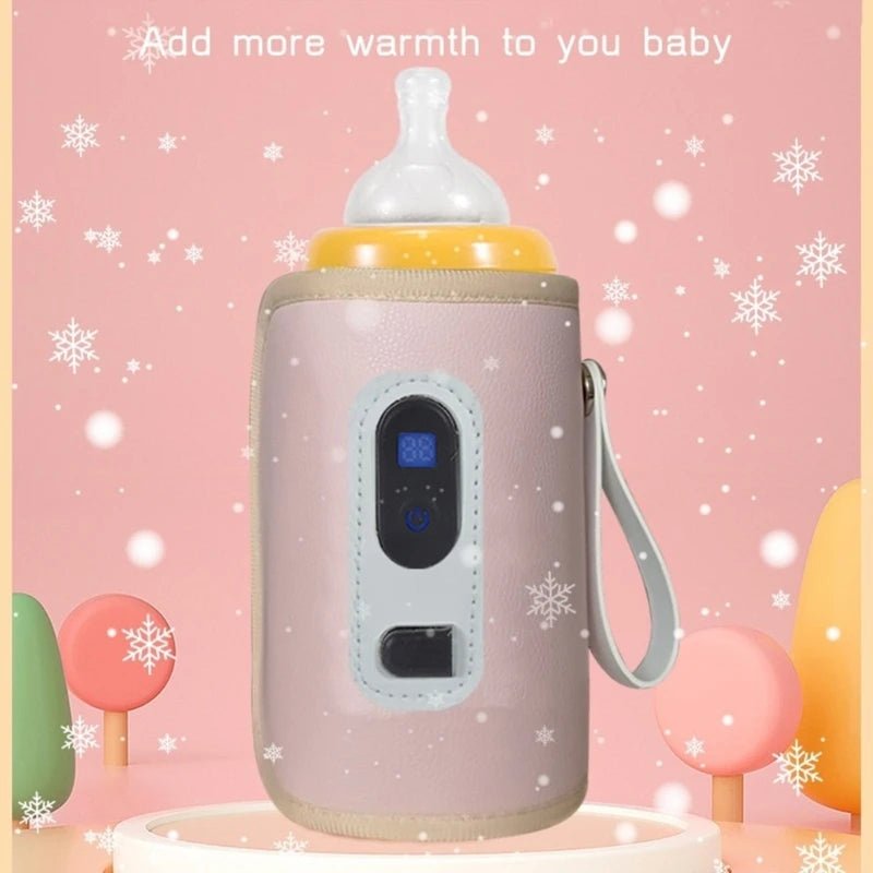 Milk Bottle Warmer Infant Bottle - Portable Heat - USB - Travel Heating Sleeve for Baby Nursing Bottles - I Love 💕