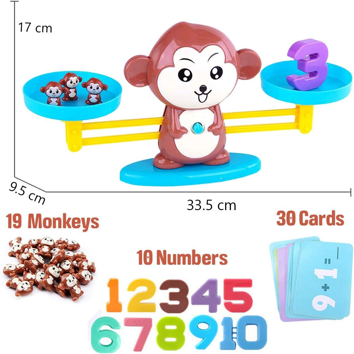 Monkey Balance - Counting Toys Cool Math Games - STEM Preschool Educational - The Toy Base