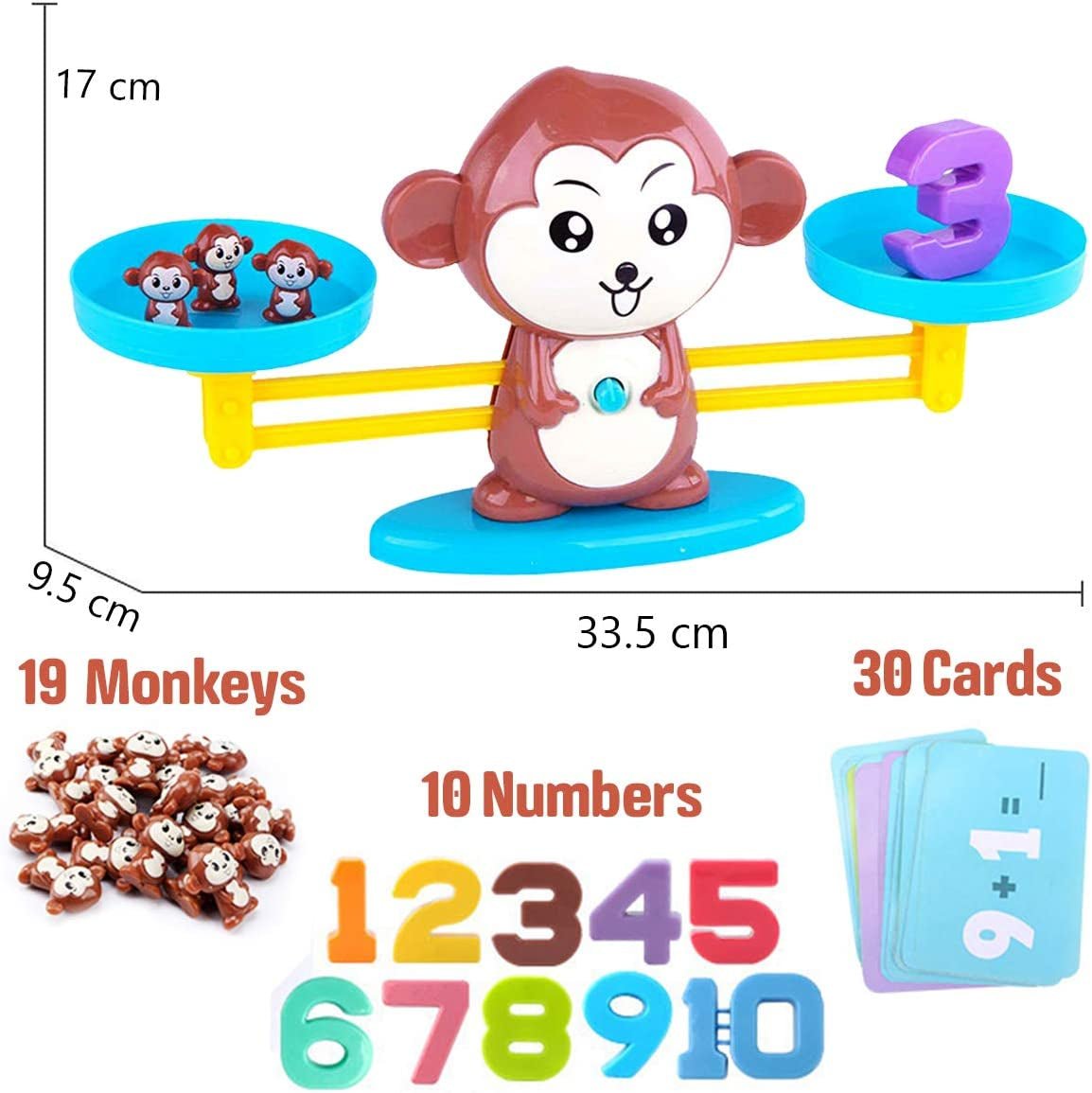 Monkey Balance - Counting Toys Cool Math Games - STEM Preschool Educational - The Toy Base