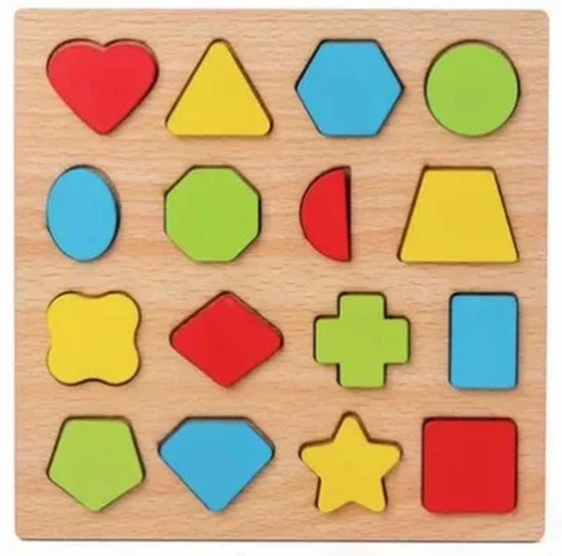 Montessori Baby Toys Wooden Blocks Jigsaw Puzzles Game Preschool Early Learning Educational Development - The Toy Base