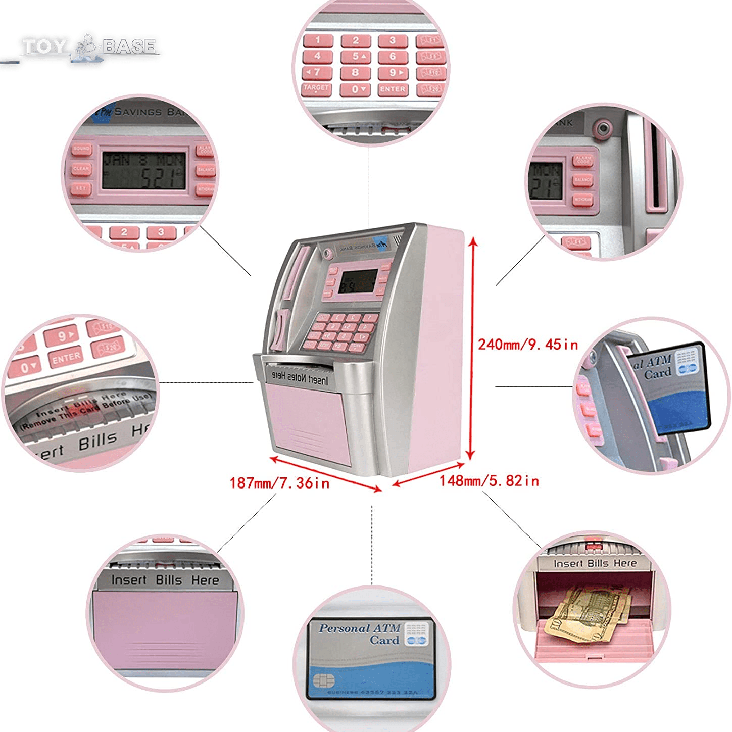 My ATM Piggy Bank (Electronic) + personalized settings - The Toy Base