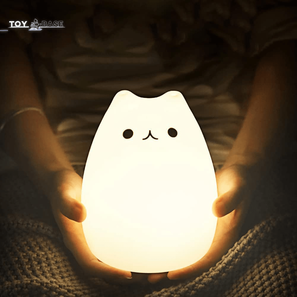 NeoJoy Cat Night Light with Remote Control Rechargeable Cute Kawaii Nightlight - I Love 💕