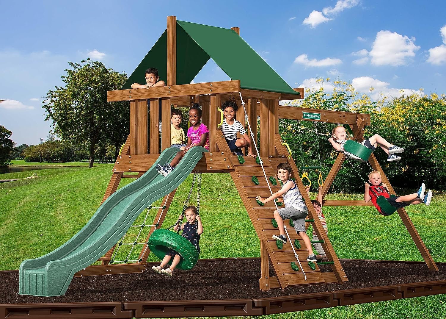 Northbridge Wooden Swing Set (Made in the USA) - The Toy Base