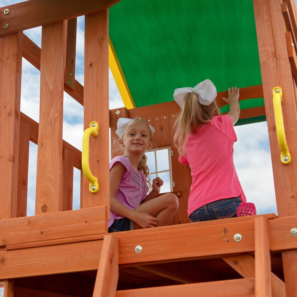 Oakmont Cedar Wooden Swing Set - The Toy Base