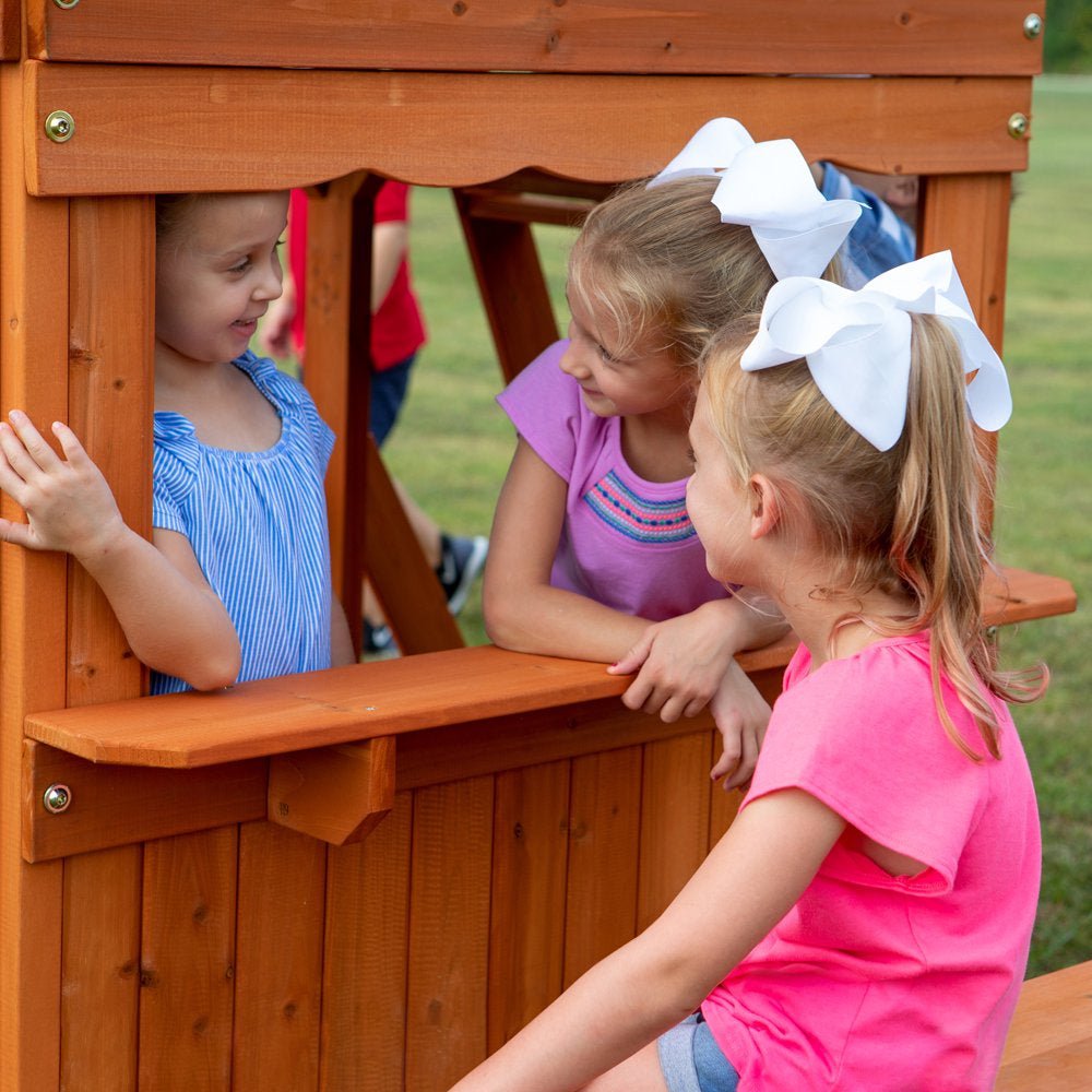 Oakmont Cedar Wooden Swing Set - The Toy Base