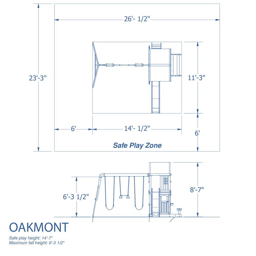 Oakmont Cedar Wooden Swing Set - The Toy Base