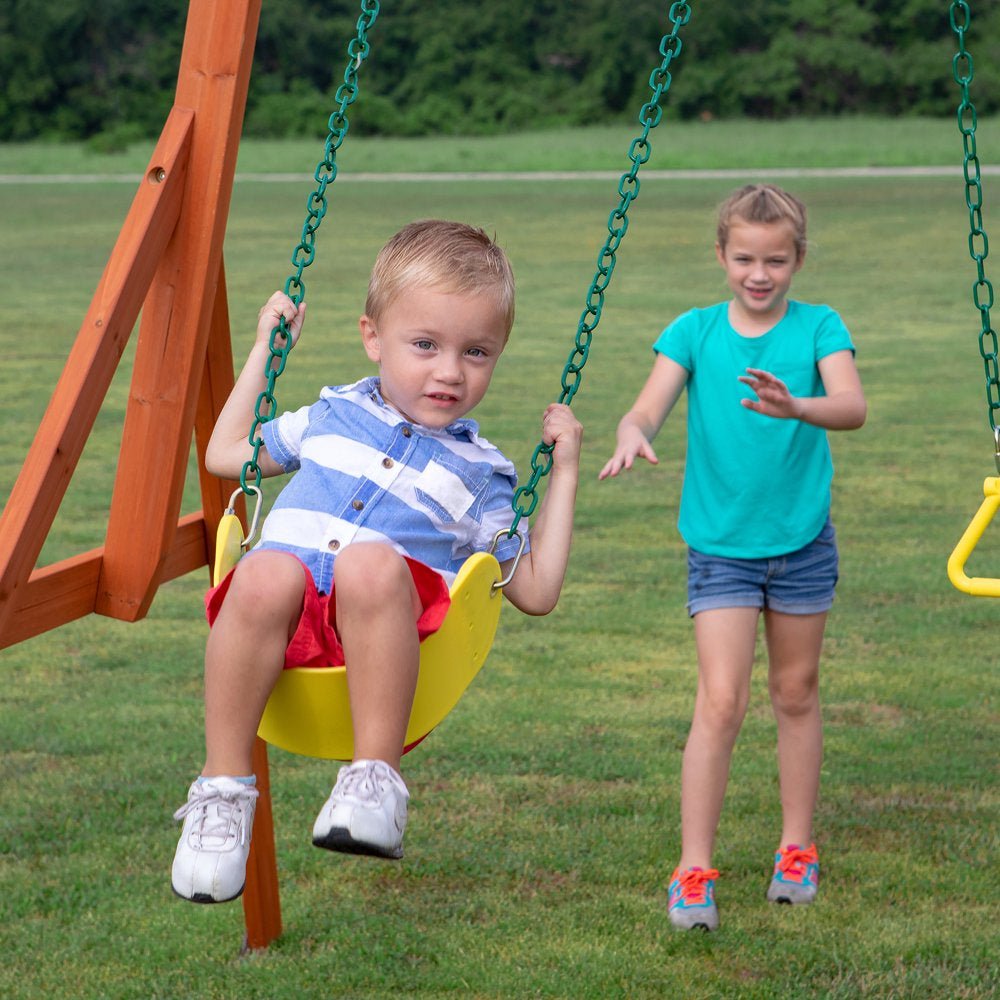 Oakmont Cedar Wooden Swing Set - The Toy Base