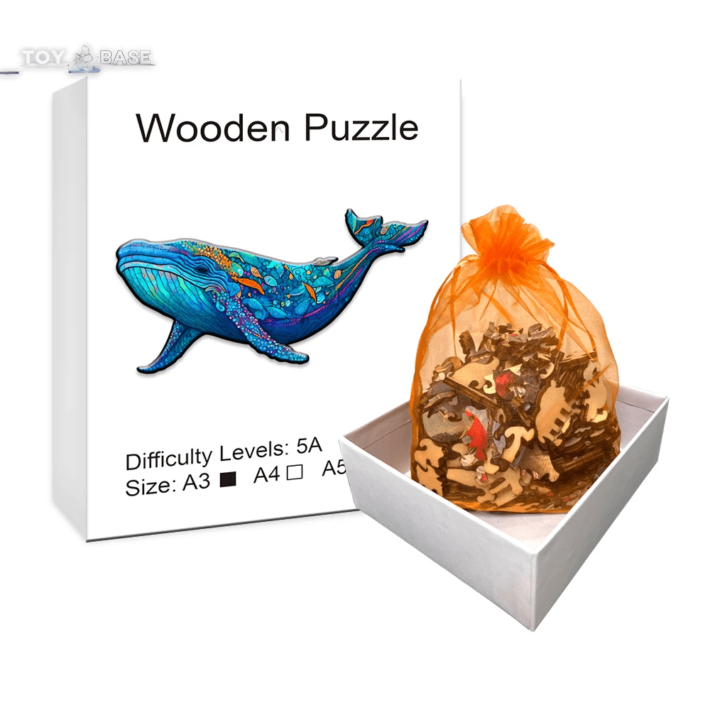 Ocean Whale Wooden Puzzles - The Toy Base