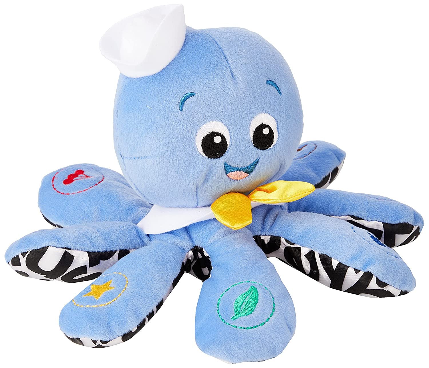 Octoplush Musical Huggable Stuffed Animal Plush Toy, Learn Colors in 3 Languages, Blue, 11" Age 3 Month and Up, - The Toy Base