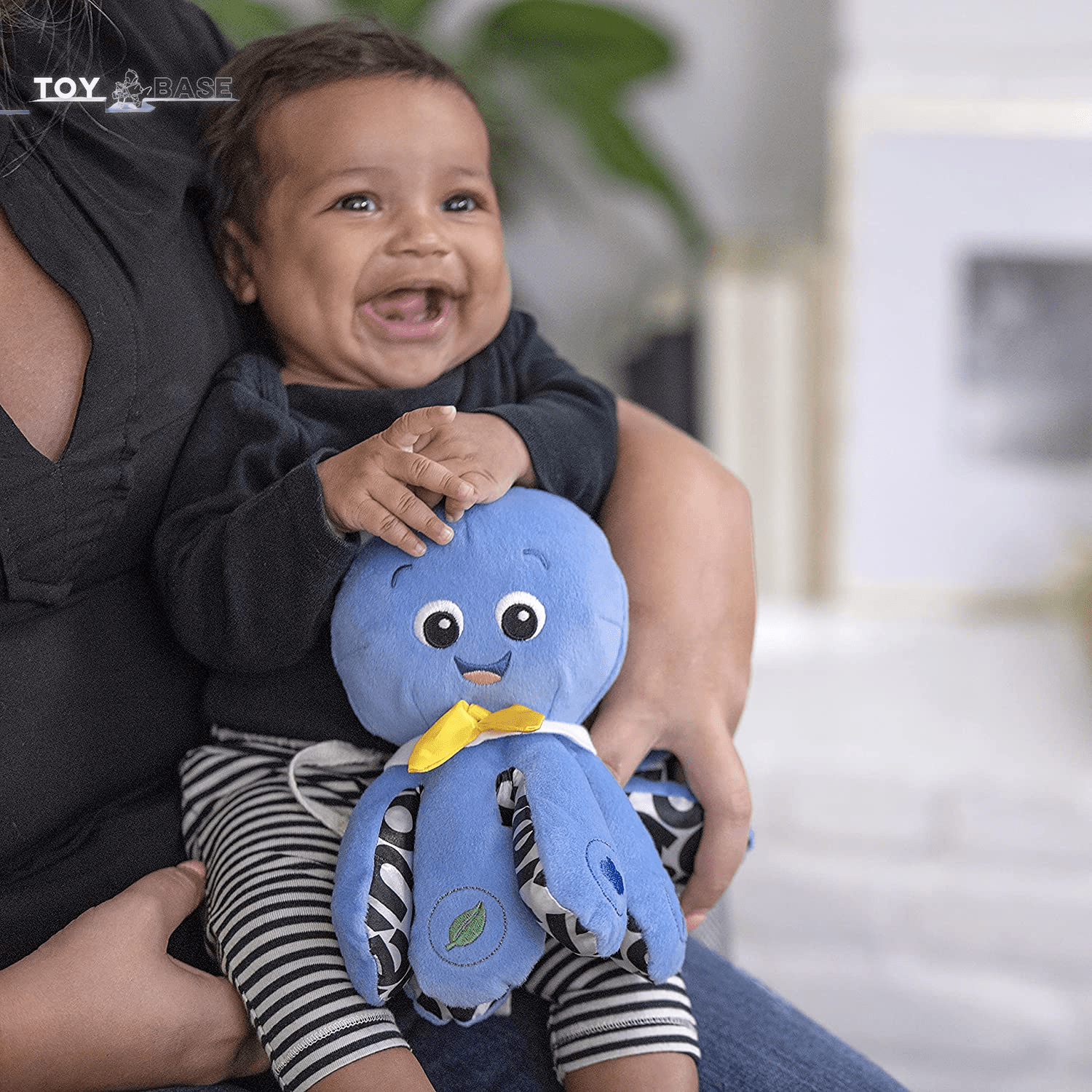 Octoplush Musical Huggable Stuffed Animal Plush Toy, Learn Colors in 3 Languages, Blue, 11" Age 3 Month and Up, - The Toy Base