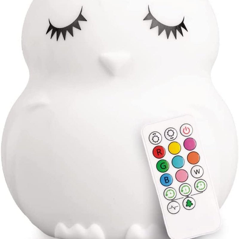 Owl, Kids Night Light, Silicone Nursery Light for Baby and Toddler, Squishy Night Light for Kids Room, Animal Night Lights - The Toy Base