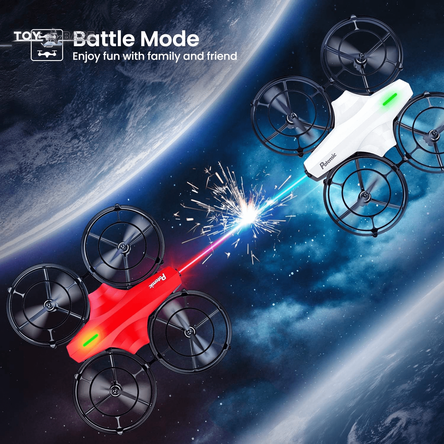 P7 Mini Drone with RC Battle Mode - 720P HD FPV Camera for Kids Beginners - The Toy Base