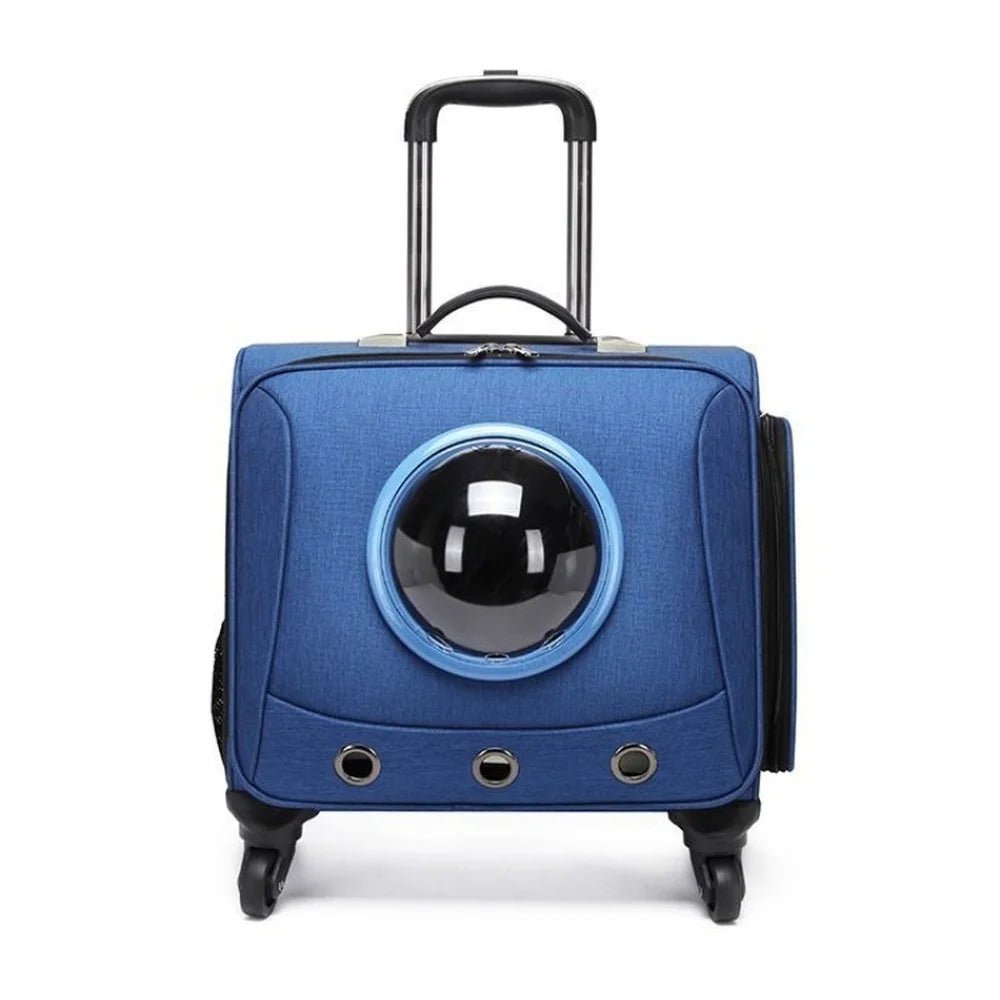 Pet Travel Trolley Case Portable Pet Suitcase with Universal Wheel General Pet Box for Cats and Dogs Pet Luggage - The Toy Base