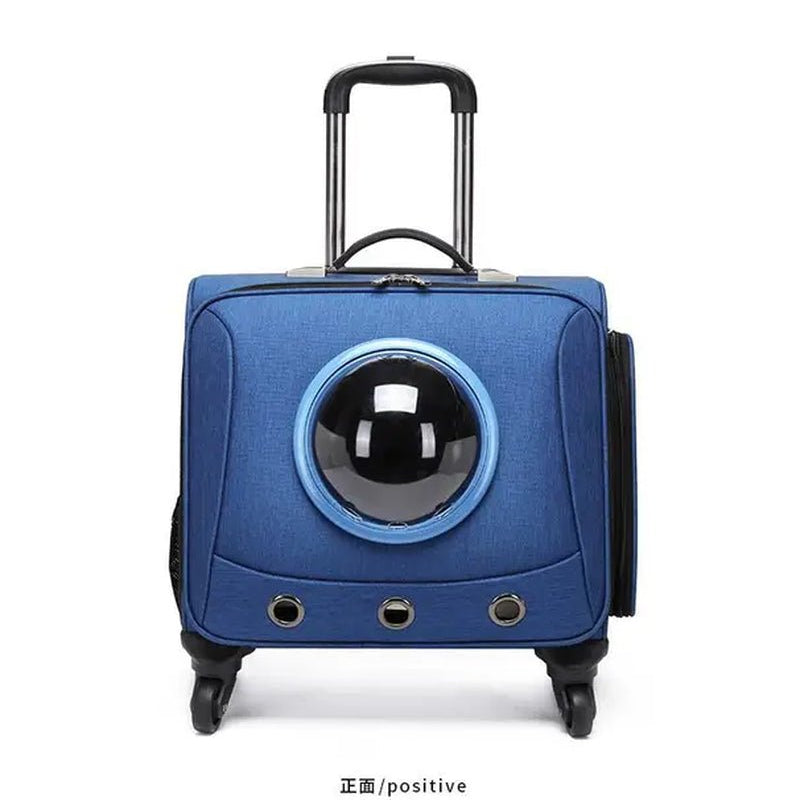 Pet Travel Trolley Case Portable Pet Suitcase with Universal Wheel General Pet Box for Cats and Dogs Pet Luggage - The Toy Base