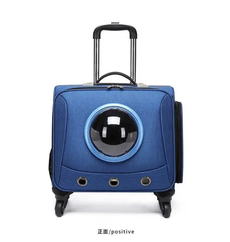 Pet Travel Trolley Case Portable Pet Suitcase with Universal Wheel General Pet Box for Cats and Dogs Pet Luggage - The Toy Base