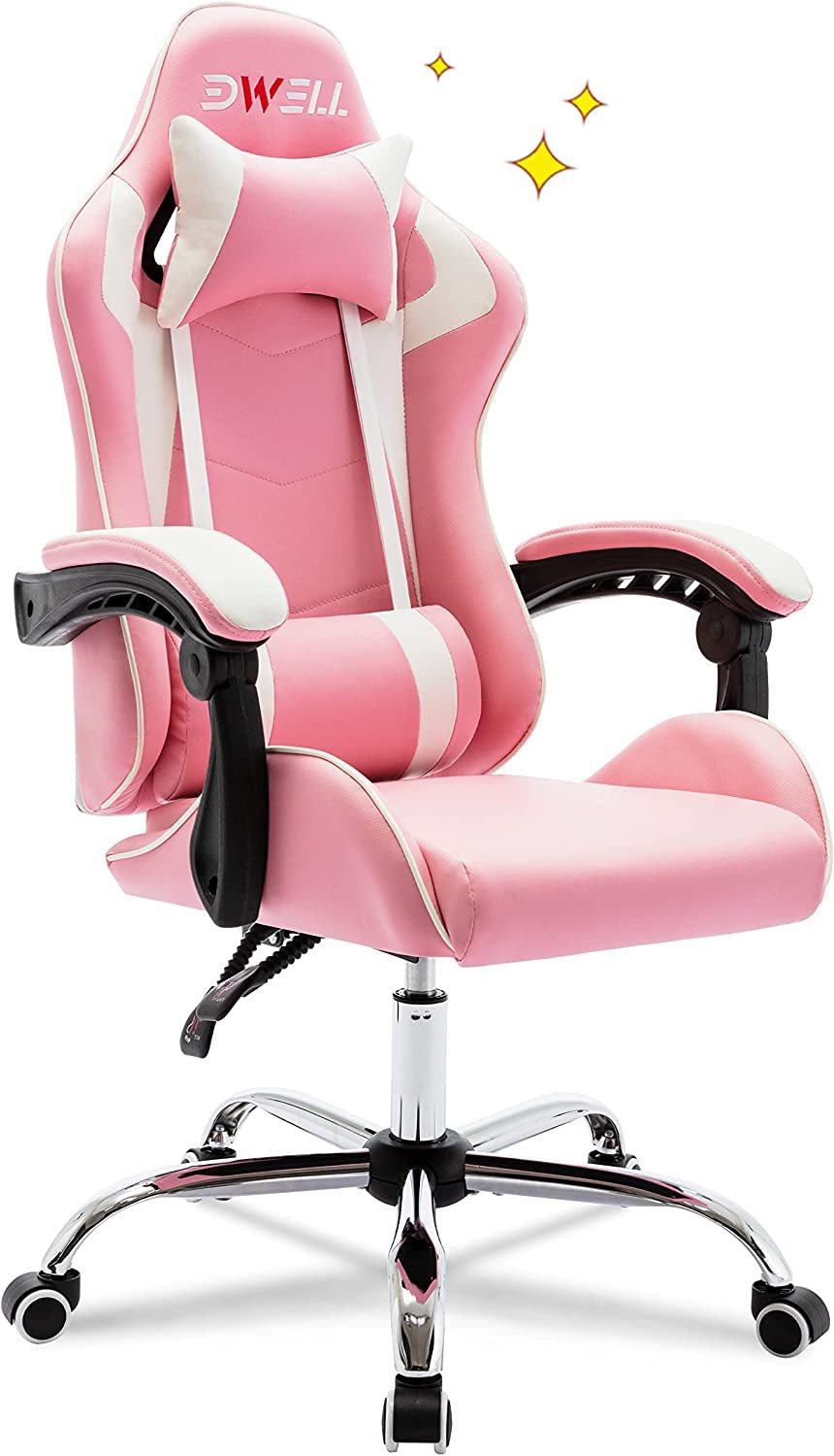 Pink Gaming Chair Ergonomic Computer Chair,Gamer Chair Pink Office Chair Gaming Massage Chair - The Toy Base