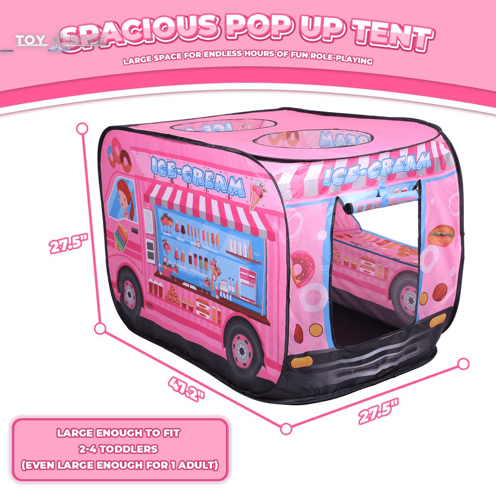 Pop up Play Tent for Kids (Ice Cream Truck) - The Toy Base