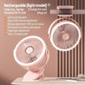 Portable Air Circulator Wireless Ceiling Fan - 8000Mah - Rechargeable - with LED Light - Clip - On - I Love 💕