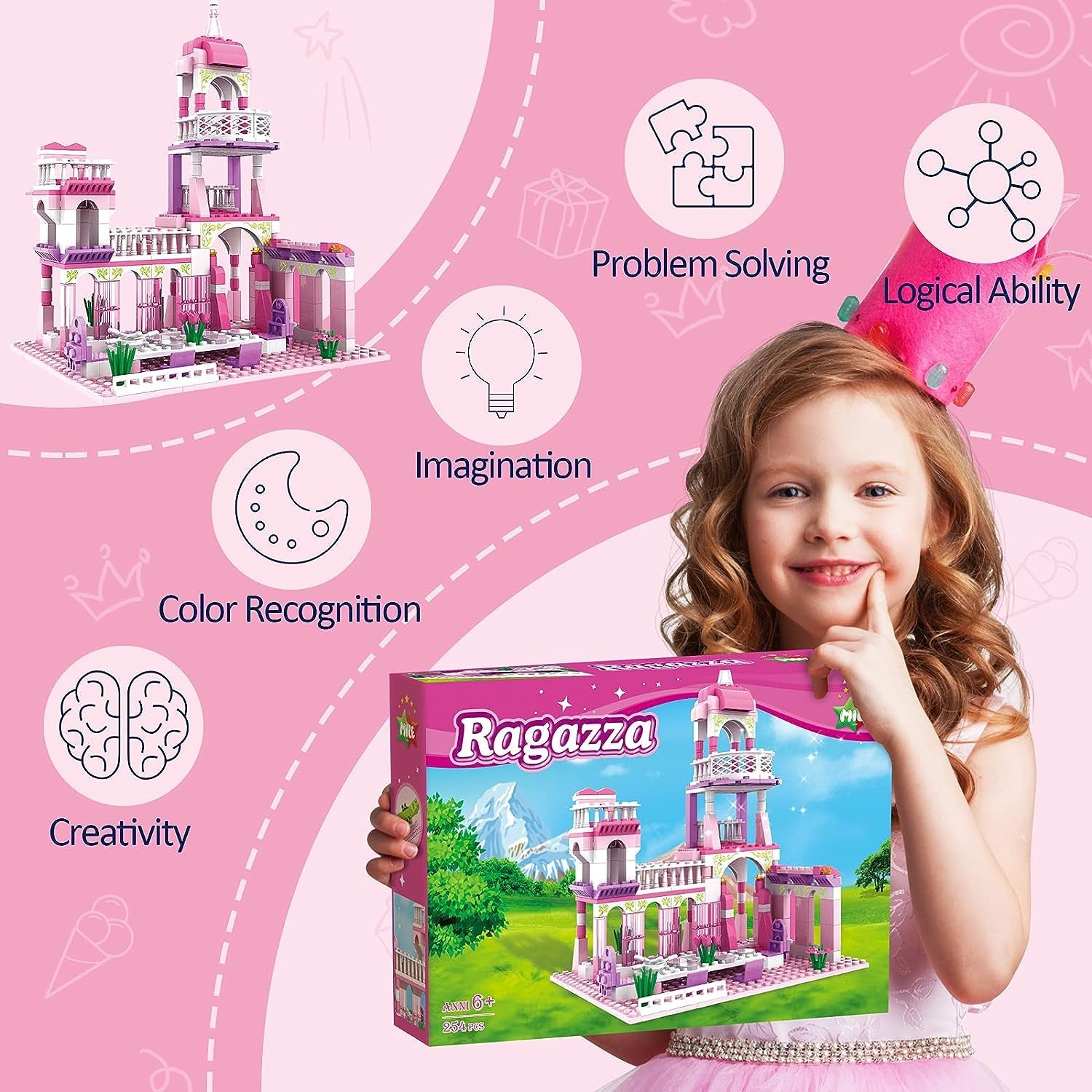 Princess Castle Building Blocks Set (254 Pieces) - The Toy Base