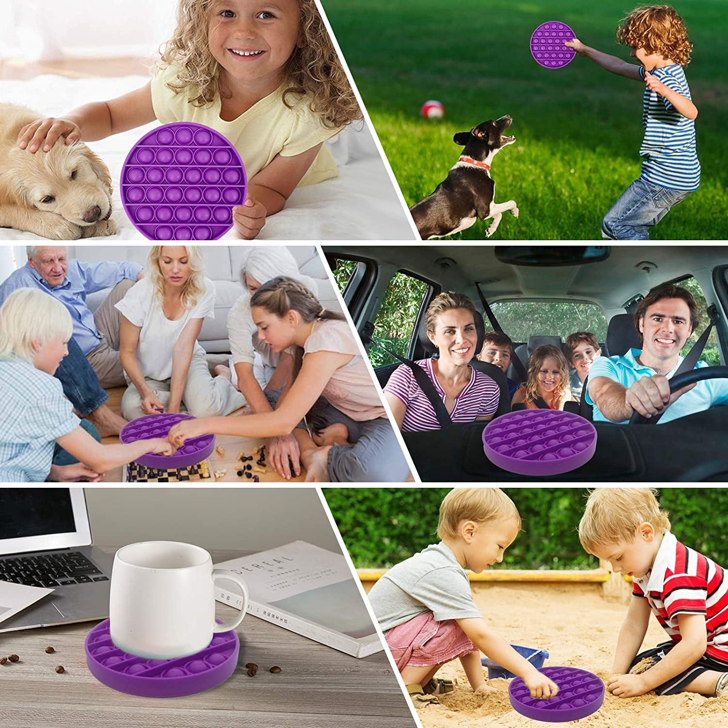 Push Pop Bubble Fidget Sensory Toy Silicone Stress Reliever Push Pop Fidget Toy Squeeze Sensory Toy for Kids with ADD, ADHD or Autism - The Toy Base