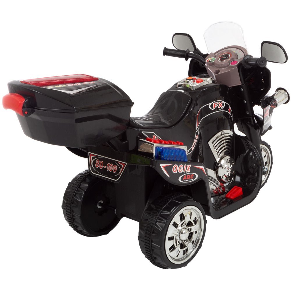 Ride on Toy, 3 Wheel Motorcycle Trike for Kids by Hey! Play! ? Battery Powered Ride on Toys for Boys and Girls, 2 - 5 Year Old - Black FX - The Toy Base