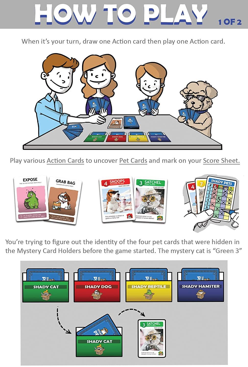 Shady Pets - Card Game - The Toy Base