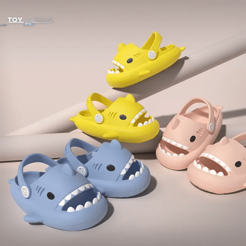 Shrocs - Shark - Summer Home Baby - Non Slip Platform Sandals - Soft Sole - I Love 💕