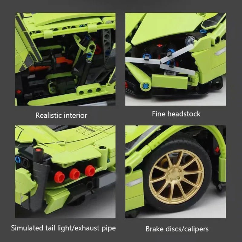 Sian Lamborghinis Sports Car - 1280 Pcs - Technical 1:14 Building Blocks - The Toy Base