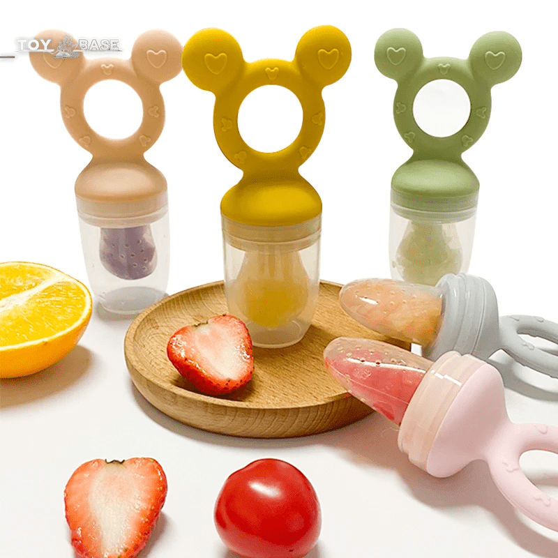 Silicone Baby Fresh Fruit Feeder - Teether Nutrition Feeder for Baby Food Feeder Fruit Pacifier Baby Soother Teether Toys - I Love 💕