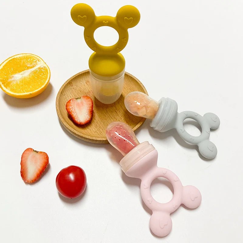 Silicone Baby Fresh Fruit Feeder - Teether Nutrition Feeder for Baby Food Feeder Fruit Pacifier Baby Soother Teether Toys - I Love 💕