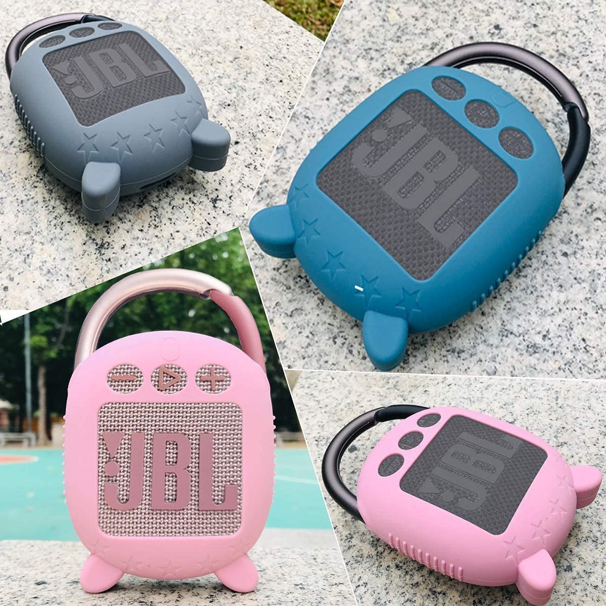 Silicone Cover Case for JBL Clip 4 Portable Bluetooth Speaker - I Love 💕