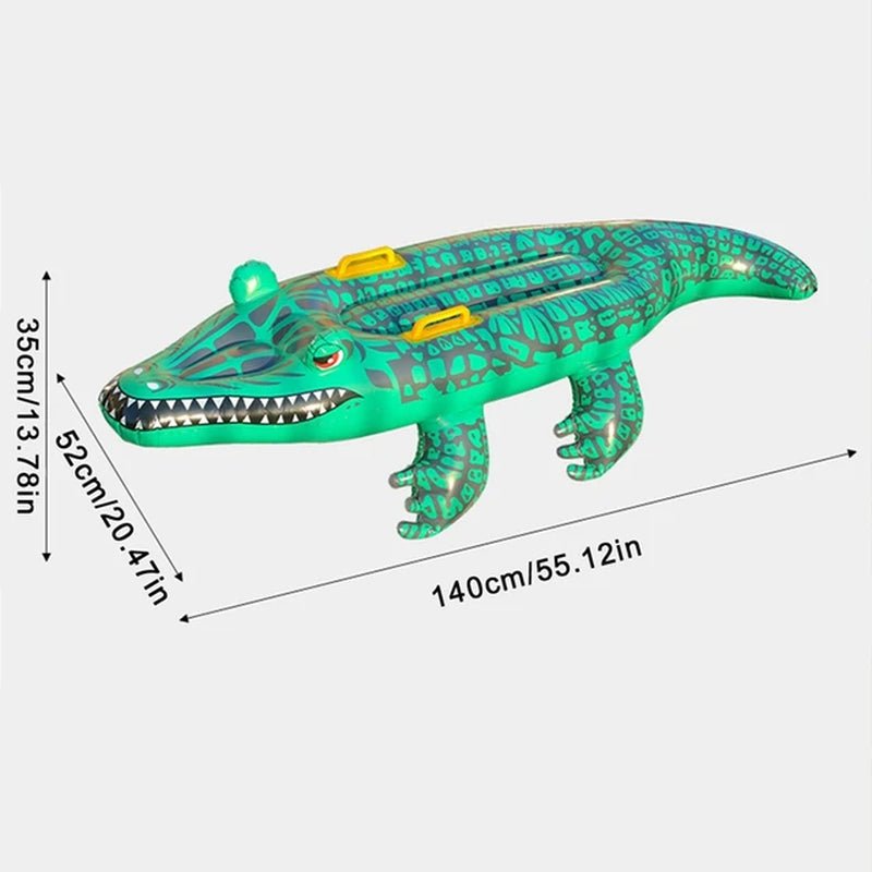 Simulation Crocodile Surfing Board Swimming Pool Floating Animal Summer Party Inflatable Water Toys Kids Water Playing Floats - Toybase