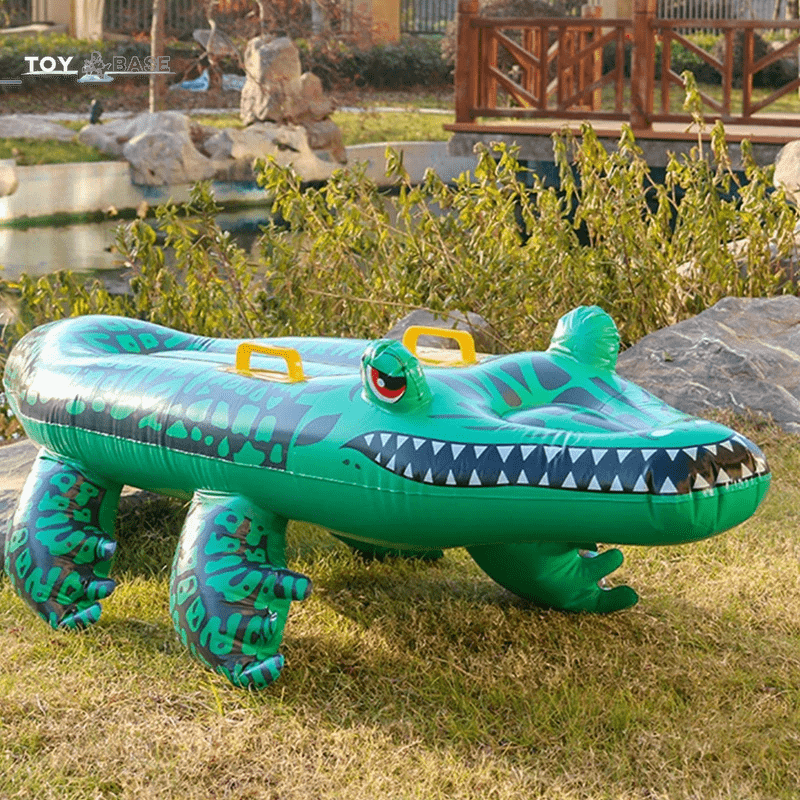 Simulation Crocodile Surfing Board Swimming Pool Floating Animal Summer Party Inflatable Water Toys Kids Water Playing Floats - Toybase